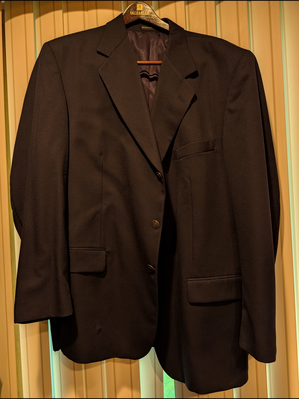 Vintage Hyde Park Men's Black Single-Breasted Sport Coat Blazer
